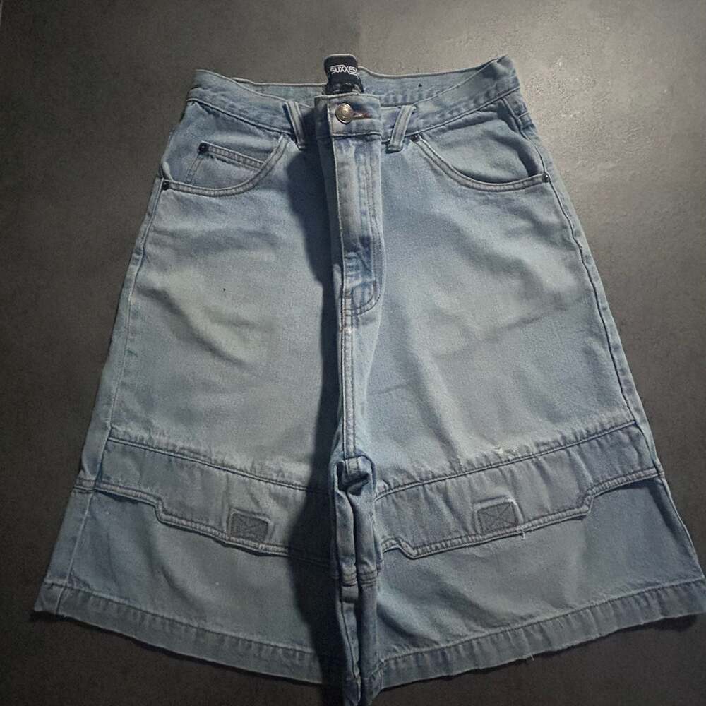Vintage Suxxess Original Jeans Y2K Baggy Wide Leg Denim Shorts